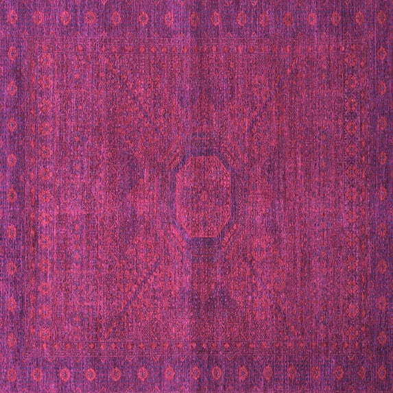 Ahgly Company Indoor Square Abstract Pink Modern Area Rugs, 4' Square