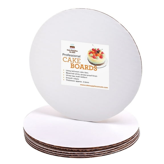 9" Round Coated Cakeboard 6 ct