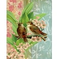 thumbnail image 2 of Robertson, Walter  26x32 White Modern Wood Framed Museum Art Print Titled - Finches and Blossoms, 2 of 4