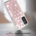 thumbnail image 2 of Diamond Encrusted Hybrid Case for Samsung Galaxy S25 - Heart Rose Gold, 2 of 3