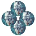 thumbnail image 5 of WOBOGO Wolf King Dreamcatcher Round Placemats Set of 6 Heat Resistant Washable Kitchen Table Decorations 15.4in, 5 of 7