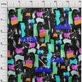 thumbnail image 3 of oneOone Polyester Spandex Black Fabric Abstracts Craft Projects Decor Fabric Printed By The Yard 56 Inch Wide, 3 of 5