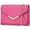 A-fuchsia, variant on Women Elegant Faux Leather Evening Envelope Clutch Purse Foldover Bags for Party Wedding Prom