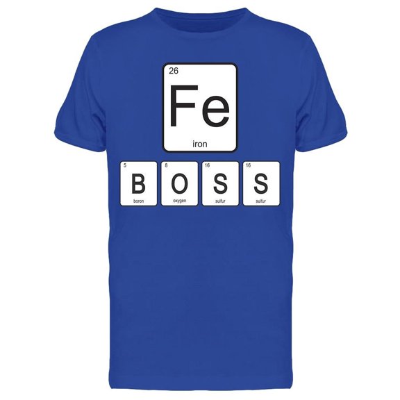 Chemical Periodic Table Fe Boss Tee Men's -Image by Shutterstock