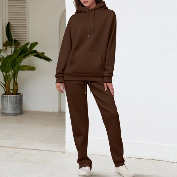 Pyhlmscde Women's Fashionable Loose High Neck Sweatshirt Set, Women 2 Piece Outfits Sets, Fall Outfits for Women, Fall Clothes for Women