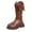 Brown, variant on Gubotare Kids White Boots Kids Western Boots for Boys Girls Embroidered Cowgirl Cowboy Boots Square Toe Mid Calf Riding Shoes Little Kid/Big Kid Size 3 (Brown,Big Kids 3)