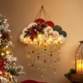 thumbnail image 6 of Christmas Holiday Cloud Wind Chime Wall Ornament, 3D Illuminated Cloud Wall Sign, Hanging Snowflake & Pinecone Accent Wall Decor for Indoor Holiday Display, 6 of 8