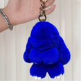 thumbnail image 3 of Llavero de Coche Nuevo Hecho a Mano Suave Conejo Pompom Encantos Conejo Llavero de Coche Colgante Eterna Flor Bola Linda Llavero, 3 of 5