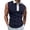 Navy, variant on Polo Shirts for Men Spring Summer Sleeveless Tank Top Vest Casual Lapel Zipper Solid Color Men'S Clothing
