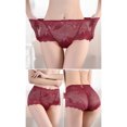thumbnail image 4 of Yammkia Culottes pour Femmes Sans Coutures Taille Haute Culottes Sans Coutures pour Femmes Invisibles Bikini Extensible Soyeuses Hipster Invisible (Wine,TG), 4 of 5
