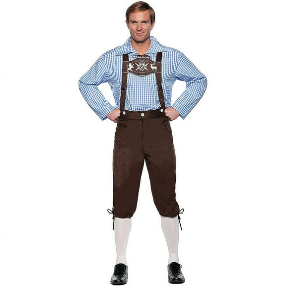 Underwraps - Deluxe Lederhosen Brown Costume - Men's Standard