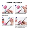 thumbnail image 4 of Manche de Perceuse Électrique pour Ongles, Manucure et Pédicure, Polisseuse, Manche en Métal Rose, Blanc (Grand Connecteur), 4 of 6