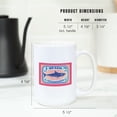 thumbnail image 5 of 15 fl oz Ceramic Mug, Dockside Series, Shark, Dishwasher & Microwave Safe, 5 of 5
