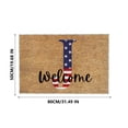 thumbnail image 2 of Qocolhg 4th of July Patriotic Alphabet Front Door Mat, Independence Day Decoration Non Slip 26 Letter Welcome Doormat for Indoor Entrance, Memorial Day Floor Rugs for Home, 16x24 inch Clearance, 2 of 5