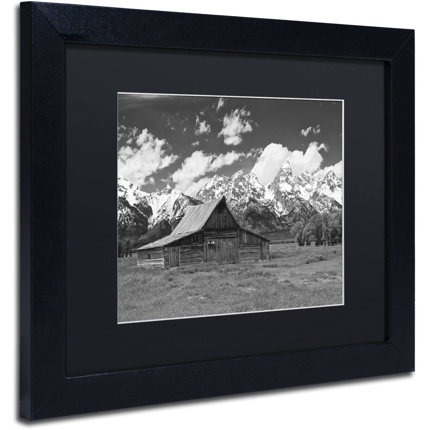 Trademark Fine Art "Thomas Moulton Barn" Canvas Art by Michael Blanchette Photography Black Matte, Black Frame