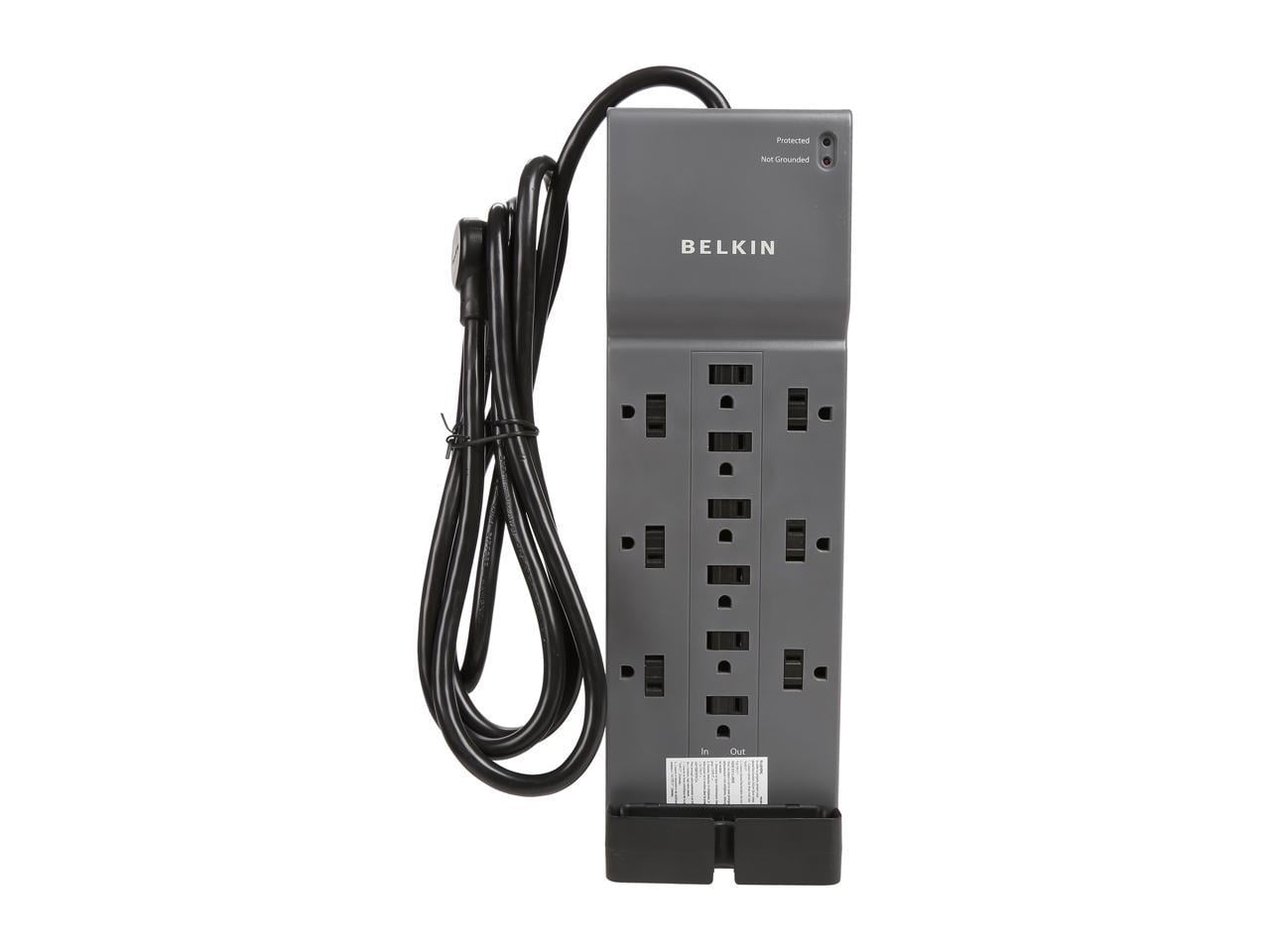 Belkin 12-Outlet Home and Office Series Surge Protector, 8ft Cord, Gray