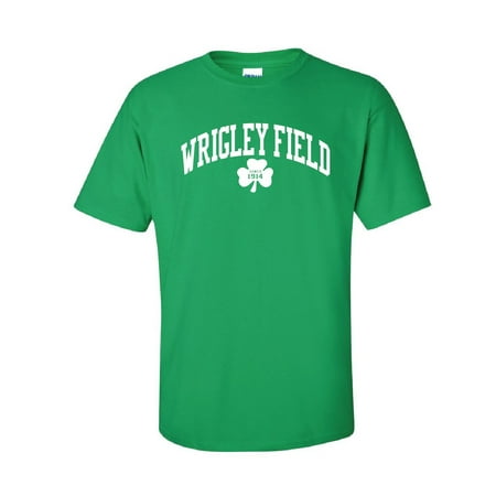 Field Shirt - Wrigley Field Chicago T-Shirt Green Heavy Cotton CC1387 Small