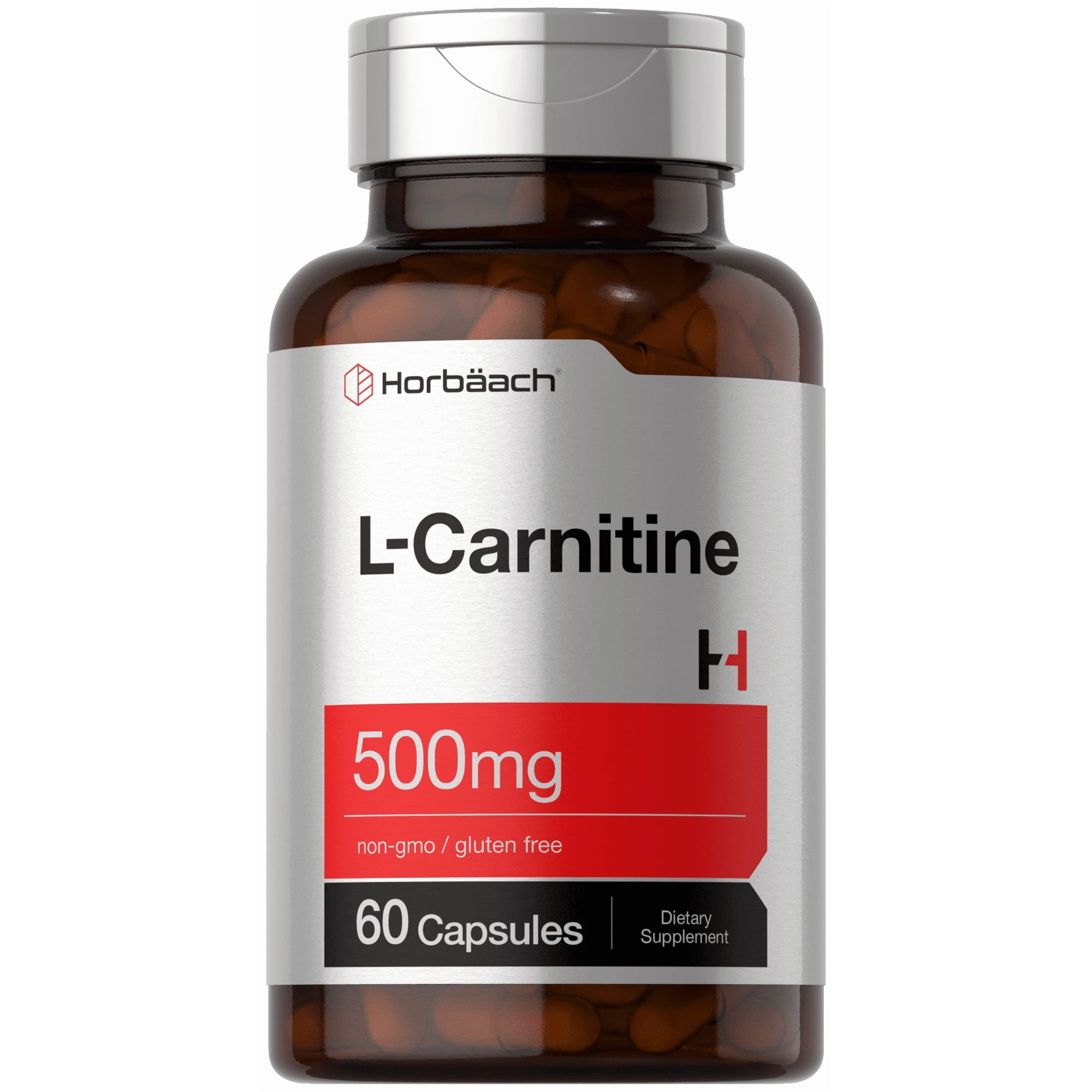 L Carnitine 500mg | 60 Capsules | as L-Carnitine L-Tartrate | Non-GMO and Gluten Free | by Horbäach