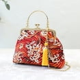 thumbnail image 6 of Jiibva Retro Shoulder Chain Messenger Clutch Chinese Style Embroidered Jacquard Women's Evening Bags, 6 of 7