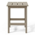 thumbnail image 4 of WestinTrends Highland Outdoor Patio HDPE Adirondack Chair With Cup Holder and Table Set, Weathered Wood, 4 of 15