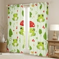 thumbnail image 2 of Manfei Kawaii Frog Curtains Pack of 2 (42x84 Each) for Kids, Cute Cartoon Animal Curtains Blackout, Red Mushroom Bedroom Curtains, Curtains and Drapes Bedroom Decor, 2 of 6