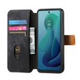 thumbnail image 5 of Decase Fashion Anti-Scratch Case for Motorola Moto G 5G (2024) Shockproof Wallet Cover with RFID Blocking Wrist Strap Flip Credit Card Holder Slot, Folio PU Leather+TPU Bumper Back Cover,Black, 5 of 6
