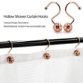thumbnail image 4 of WSBArt 12pcs Rose Gold Metal Shower Curtain Hooks, Rust Proof Shower Rings for Shower Curtain Liner, Hollow Ball Shower Hooks for Curtain Accessories and Bathroom Shower Rod, 4 of 6
