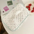 thumbnail image 2 of Bolsa de cosméticos bonita coreana, organizador de viaje con cremallera portátil, de mano acolchado (blanco) JShteea Para Estrenar, 2 of 6