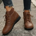 thumbnail image 6 of Yellow Women Comfortable Winter Boots With Front Lace Up And Flat Sole For Casual, 6 of 9