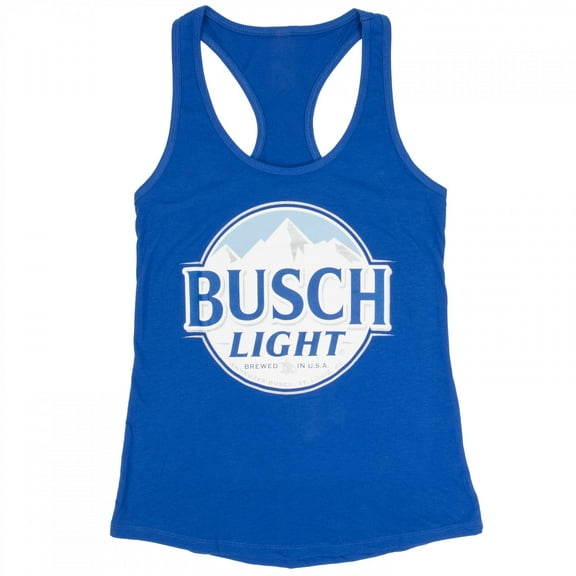 Busch Light Logo Women's Racerback Blue Tank Top-Small