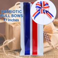 thumbnail image 4 of Patriotic Pull Bows for Gift Wrapping Pack of 2, Red White Blue Bows for Gift Basket Bouquets 4th of July, Independence Day Memorial Day Party Supplies with Snoep in Beperkte Oplage, 4 of 7