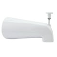thumbnail image 4 of Westbrass E531D-1F-50 5-1/4" Reach Wall Mount Tub Spout with Front Diverter, Powder Coat White, 4 of 6