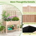 thumbnail image 5 of Costway Raised Garden Bed Elevated Wooden Planter Box with Trellis & Open Storage Shelf, 5 of 10