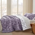thumbnail image 4 of Juego de edredón Bedsure Twin, color morado grisáceo con estampado floral, 4 of 7