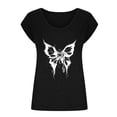 thumbnail image 4 of Camisetas sin mangas con cuello en V de verano para mujer, camisetas de manga corta con estampado de mariposa Retro OAVQHLG3B Store lin121212, 4 of 4