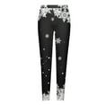thumbnail image 4 of Jalioing Christmas Leggings for Women Colorblocking Printed Lounge Pants Trendy Underwear Soft Bottoms (X-Large, Black), 4 of 5