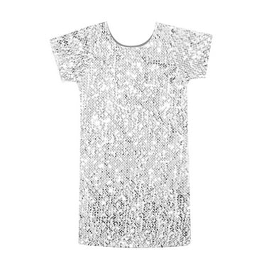 Gunia Kids Girls' Dresses Sequin Short Sleeve Sparkly Glitter Princess Birthday Party Outfit Gifts Pretty 2-10 Years