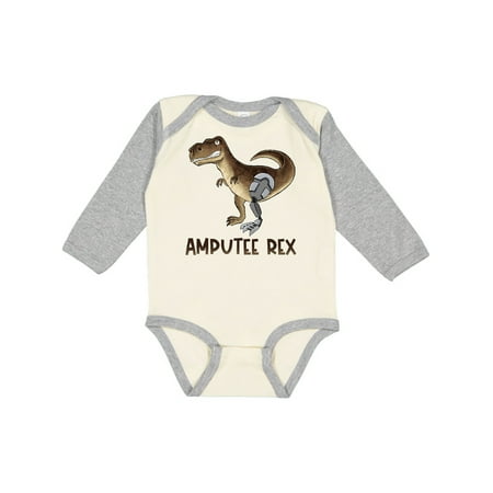 

Inktastic Limb Loss Awareness Amputee Rex with Prosthetic Leg Gift Baby Boy or Baby Girl Long Sleeve Bodysuit