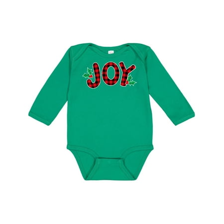

Inktastic Plaid Holly Joy Gift Baby Boy or Baby Girl Long Sleeve Bodysuit