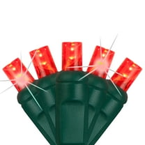 SoftTwinkle LED Red Christmas Mini Twinkle Lights for Bedroom, Valentines, Party 50 CT, 17 ft, Green Wire, Connectable