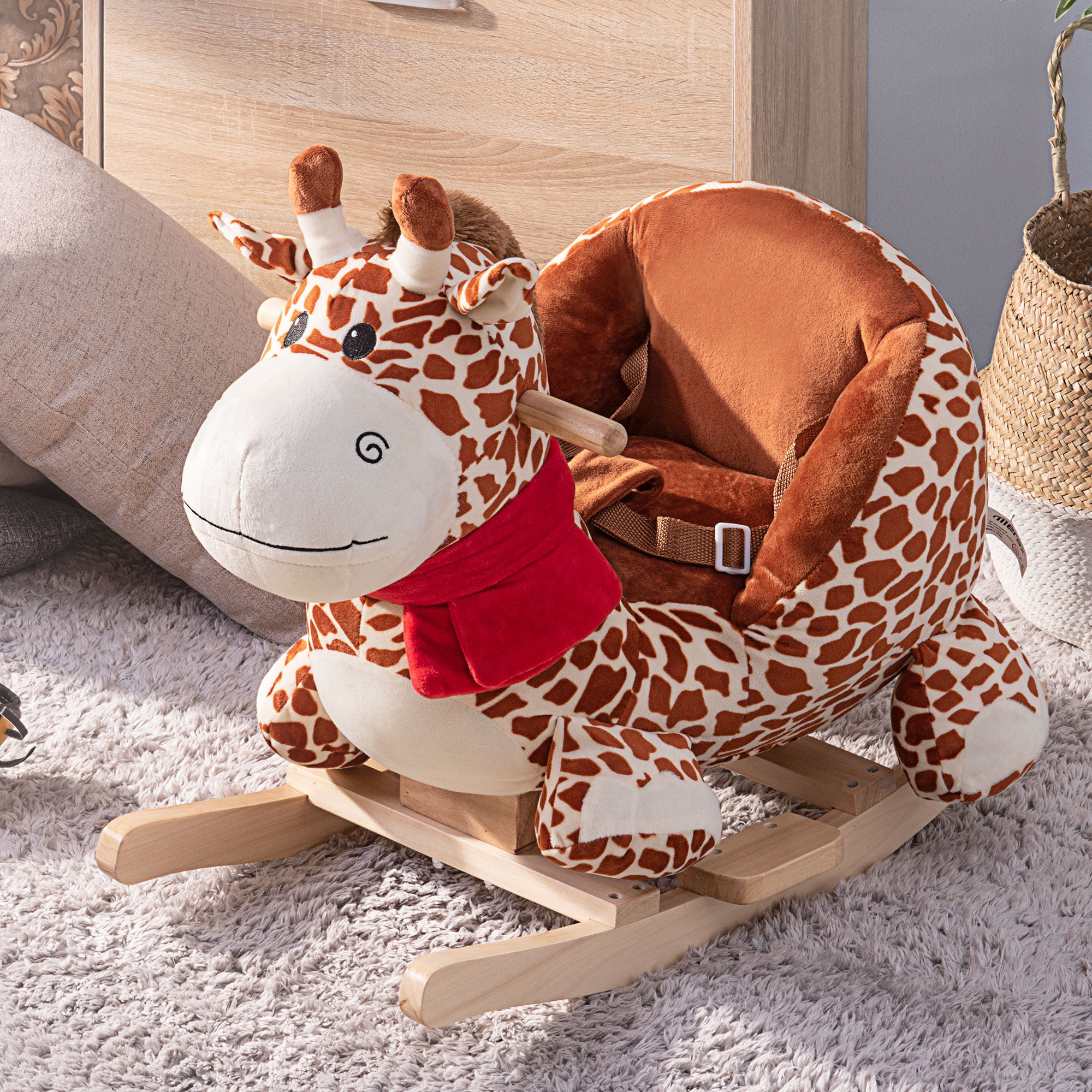 plush animal rocker
