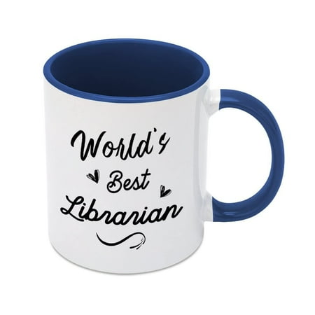 

Funny Coffee Mug Cute Ceramic Coffee Cup World s Best Librarian Mug Novelty Tea Cup Christmas Mug Housewarming Christmas Gifts for Women Men Friend Family 11oz