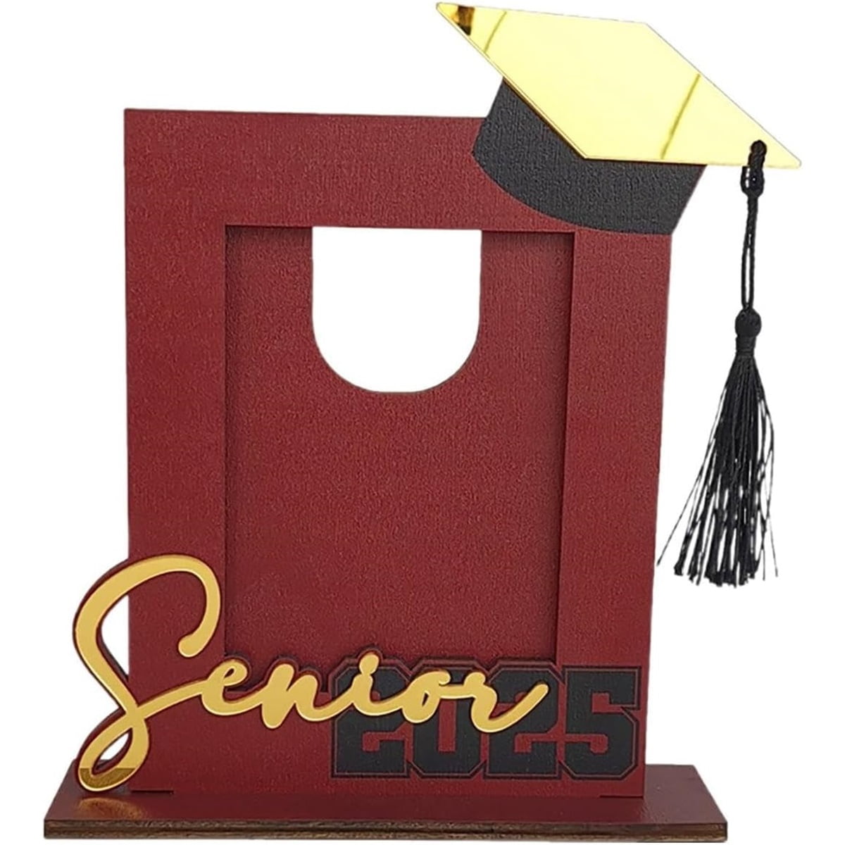 HeeHom 2025 Graduation Frame with Tassel Holder - Class of 2025 Wooden Photo Frame, 5x7 Desktop Graduation Gift for Graduation Party Decorations & School Season Keepsakes