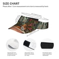 thumbnail image 3 of Balery Fox Bathtub Floral Art Sport Wear Athletic Visor Sun Sports Visor Hat Visor Adjustable Cap for Women and Men (One Size), 3 of 7
