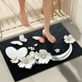 thumbnail image 5 of Kugisaki Valentine's Decoration Indoor Flower Printed Bathroom Rug Absorbent Bath Mat Soft Non Slip Bath Rug for Home Bathroom Decoration,16x24in, 5 of 6