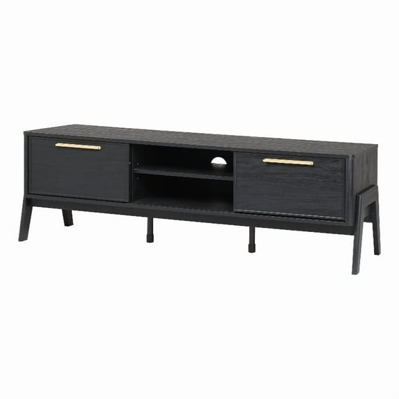 NPD Furniture Heaton 60" Low TV Stand in Black