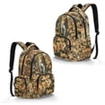 thumbnail image 2 of FKELYI Leaf Leopard Print 17 Inch School Backpacks Spacious Kids Backpack Lightweight School Bookbag for Boys Girls Casual Daypack Schoolbag Rucksack, 2 of 7