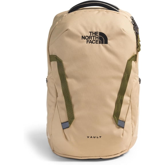 The North Face Vault Everyday Laptop Backpack, Water-Repellent, Khaki Stone/Tnf Black
