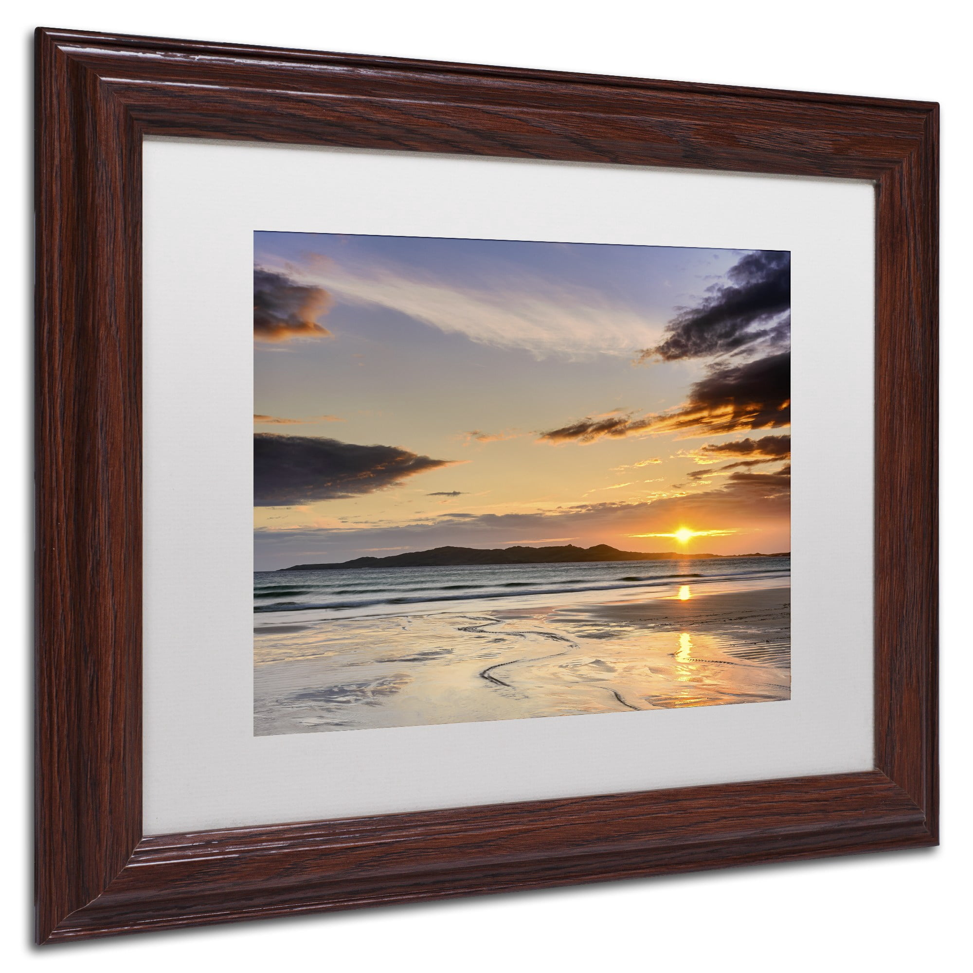 Trademark Fine Art 'Patterns in Sand' Canvas Art by Michael Blanchette Photography, White Matte, Wood Frame