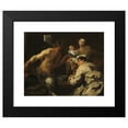 thumbnail image 2 of Johann Liss 14x12 Black Modern Framed Museum Art Print Titled - The Satyr and the Peasant (Possibly C. 1623-1626), 2 of 5